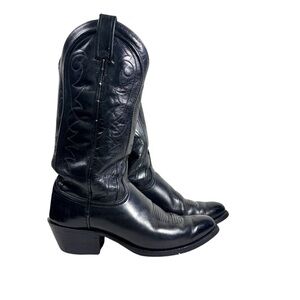 Dan Post Milwaukee 6304952 Black Leather Western Cowboy Boots Southwest Rodeo 8D